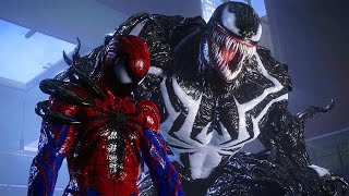 Marvels SpiderMan 2 Peter Transformations Carnage Suit Boss Fight Venom Movie [upl. by Nikolia705]