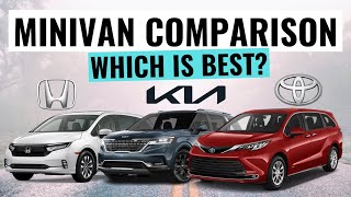 2023 Toyota Sienna VS Honda Odyssey VS Kia Carnival  Which Minivan Is Best [upl. by Ylurt858]