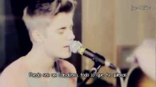 Justin Bieber  Boyfriend Acoustic  Traduccion al español [upl. by Bennie]