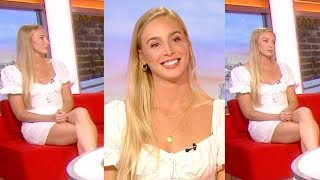 Naomi Broady Long LegsThighs in Very Short White Dress  BBC Breakfast News [upl. by Maximilien402]