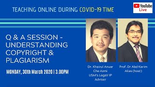 Teaching Online During Covid19 Time  Understanding Copyright and Plagiarism [upl. by Yalc]