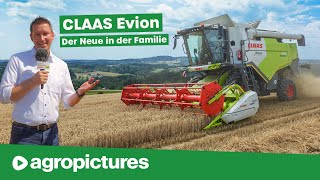 Der neue Claas Evion Mähdrescher im Einsatz beim Lohnunternehmen Agrolohn  Claas Südostbayern GmbH [upl. by Arrehs]