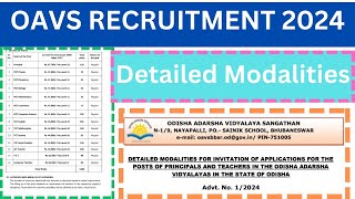 OAVS amp OMAV RECRUITMENT 2024 II Detailed Modalities II Selection Process amp Eligibility Etc [upl. by Yelloh]