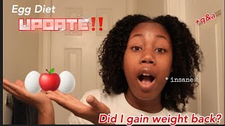 EGG DIET UPDATE 1 MONTH LATER MKaila Brown 2020 [upl. by Harutek]