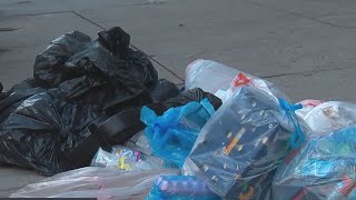 No more piles of trash on NYC sidewalks New rule goes into effect  NBC New York [upl. by Alyahs869]