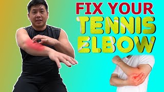 3 BEST Tennis Elbow Exercises  Physical Therapist [upl. by Cleasta766]