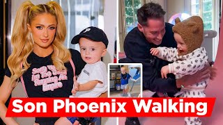 Paris Hiltons Adorable Son Phoenix First Walked At 17 Month Of Age [upl. by Ainimre]