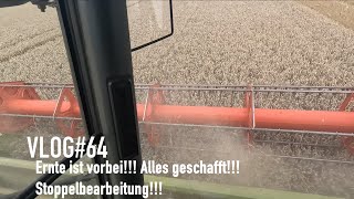 VLOG64 Ernte ist vorbei Alles geschafft Stoppelbearbeitung [upl. by Namreg]