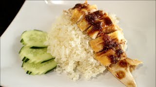 Hainanese Chicken Rice Recipe ข้าวมันไก่ kao mun gai  Hot Thai Kitchen [upl. by Heddie]