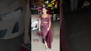 Hot look Of Krystel D souza At Karan Patel diwaliparty diwalispecial hotie [upl. by Nojed]