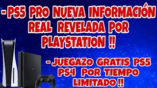 PS5 PRO NUEVA INFORMACIÓN REAL   JUEGAZO GRATIS PS5 PS4 ESTE FIN DE SEMANA [upl. by Rika]