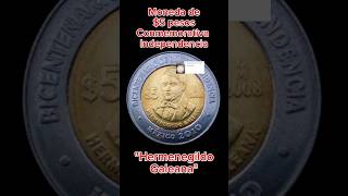 719 MONEDA DE 5 PESOS CONMEMORATIVA quotHERMENEGILDO GALEANAquot [upl. by Ztnaj]