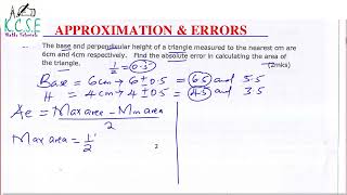 APPROXIMATION amp ERRORS [upl. by Matti808]