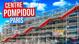 CENTRE POMPIDOU in Paris France  BEAUBOURG Museum Architecture Escalator Stravinsky Fountain [upl. by Aleicarg31]