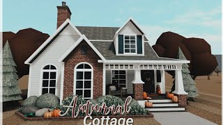 Bloxburg  Autumnal Cottage  52k Bloxburg Speedbuild🍁 [upl. by Ahsyla]