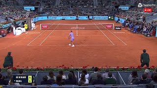 Alex de Minaur vs Rafael Nadal Madrid Open 2024 ðŸ”´ðŸ˜Š Tennis Highlights [upl. by Llehsem]