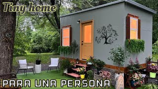 ‼️la MEJOR CASITA PEQUEÑA para UNA PERSONA  TINY HOME TOUR‼️ [upl. by Nibbs]