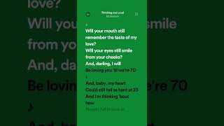 Ed Sheeran  Thinking out loud lyrics [upl. by Avilla]