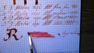 Inkcyclopedia J Herbin Rouge Hematite 1670 Anniversary Ink [upl. by Ignacius]