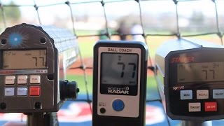 Pocket Radar Accuracy Comparison Test  Baseball Radar Gun [upl. by Nahtanhoj25]