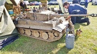 GIANT 16 SCALE RC TANKS  SOUTHERN HEADCORN MODEL SHOW  2017 [upl. by Tonnie]