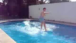 Zilhao Bodyboard  JZ crosses 12 meter pool on a bodyboard [upl. by Lauretta]