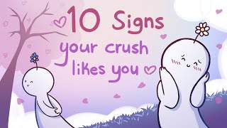 10 Signs Your Crush Likes You [upl. by Ynaittirb]