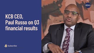 KCB CEO Paul Russo on Q3 financial results [upl. by Camilo]