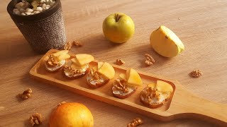 Super Easy amp Delicious Cream cheese amp Apple Canapes [upl. by Ttej43]