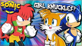 Sonic Tails amp FEMALE KNUCKLES  Sonic Tails amp Knuxie Play Sonic World [upl. by Eniffit]