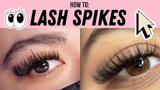 HOW TO LASH SPIKES wispy lashes EASIEST METHOD  Lash tips Zee Lashes [upl. by Ahsinek]