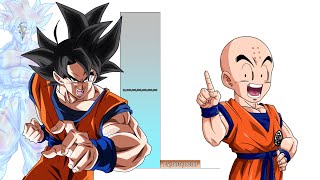 Goku VS Krillin POWER LEVELS Over The Years All Forms DBDBZDBGTSDBH [upl. by Kisor]