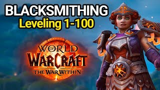 Blacksmithing Leveling Guide 1100  The War Within Professions [upl. by Ynehteb]