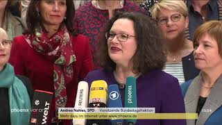 Pressekonferenz mit Andrea Nahles vor der Fraktionssitzung der SPD am 150119 [upl. by Tannenbaum]