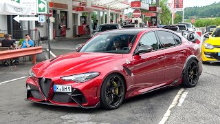 Alfa Romeo Giulia GTAm  Acceleration SOUND at the Nurburgring [upl. by Joly]