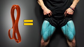 Build Bigger Legs with Bands NO WEIGHTS [upl. by Marline506]