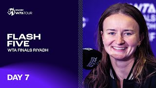 Semifinals Sabalenka Faces Gauff Zheng Against Krejcikova  Flash Five  Day 7  WTA Finals Riyadh [upl. by Bethany656]