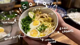 Soto Ayam  Indonesian Chicken Soup [upl. by Eilsil864]