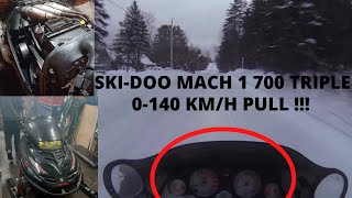 SKIDOO MACH 1 700 TRIPLE 1999 0140 KMH PULL START UP RIDING [upl. by Adigirb875]