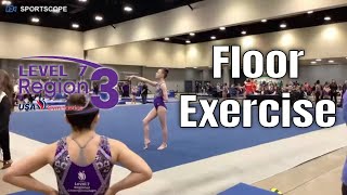 2023 USAG Region 3 Level 7 Regionals  Emersyn Level 7 Floor Routine  Colorado Aerials [upl. by Teerpnam]