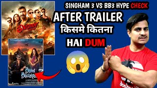 After Both Movies Trailer Kisme Kitna Hai Dum  Singham Again Vs Bhool Bhulaiyaa 3 HYPE Check [upl. by Lorak]