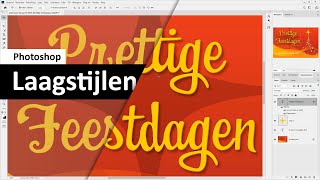 Photoshop  Kennismaking Laagstijlen bij wenskaarten Dutch [upl. by Sikata]