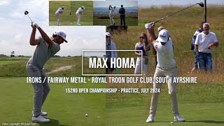 Max Homa Golf Swing Fairway Metal amp Irons  Royal Troon South Ayrshire Scotland July 2024 [upl. by Blackmun63]