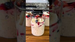 Quick and Easy Overnight Oats Recipe shorts [upl. by Annaul]