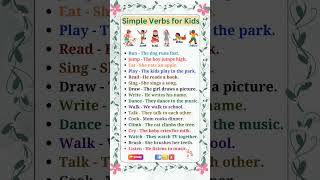 Simple Verbs for Kids  Make Sentences for Kids  Action Verbs for Kids  Kids Vocabulary  Verb [upl. by Minna]