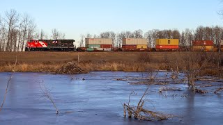 CN Military Units 3015 amp 3233 Dash 840C KCSM and more around Edmonton  Nov 2023 [upl. by Muryh437]