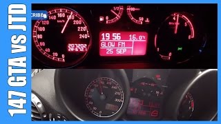 Alfa 147 GTA vs Alfa 147 JTD 272 HP Acceleration BATTLE [upl. by Akcebar]