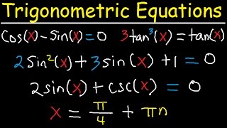 Solving Trigonometric Equations Using Identities Multiple Angles By Factoring General Solution [upl. by Esojnauj]