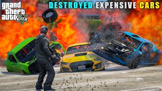 GTA 5  DESTROYING EXPENSIVE SUPER CARS  BB GAMING [upl. by Keese]