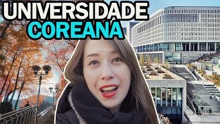 Como é uma Universidade na Coreia do Sul TOUR PELO CAMPUS 🎓 [upl. by Morris]